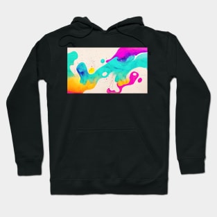 Modern Contemporary Abstract Watercolor Colorful Multicolored Cosmic Splash Galaxy Hoodie